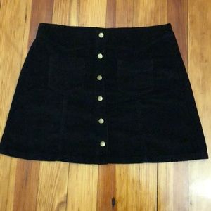 Francesca’s black corduroy skirt